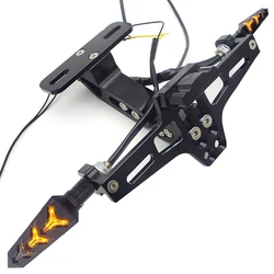 Motorcycle License Holder Rear Registeration Plate Frame Mount for Benelli 502C Cb 650R Klx250 Er6N Yamaha R1 2004 2005 2006