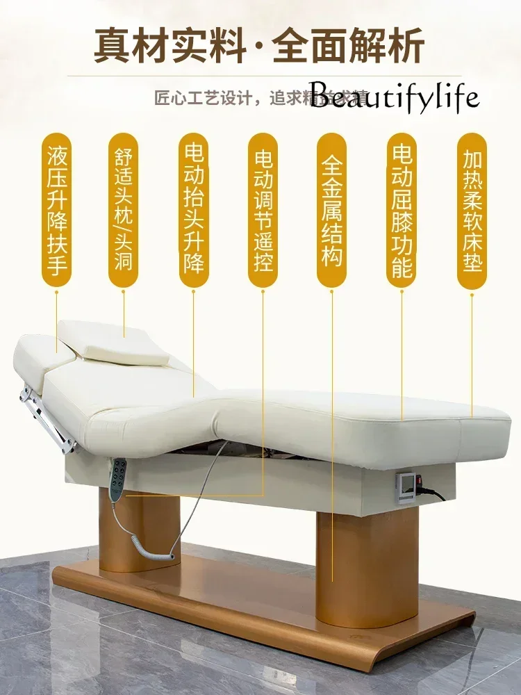 High-End Electric Beauty Bed Beauty Salon Overall Lifting with Constant Temperature Heating Massage Couch Physiotherapy Bed