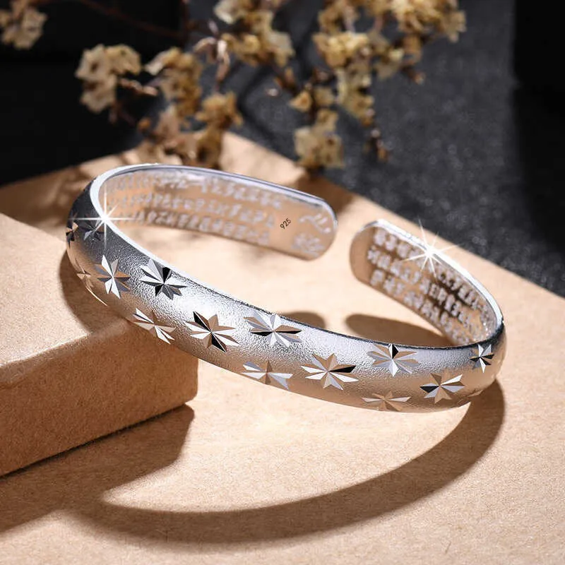 925 Sterling Silver Bracelets for Women Men String Accessories Retro Barckling Star Pendant Party Jewelry Gift