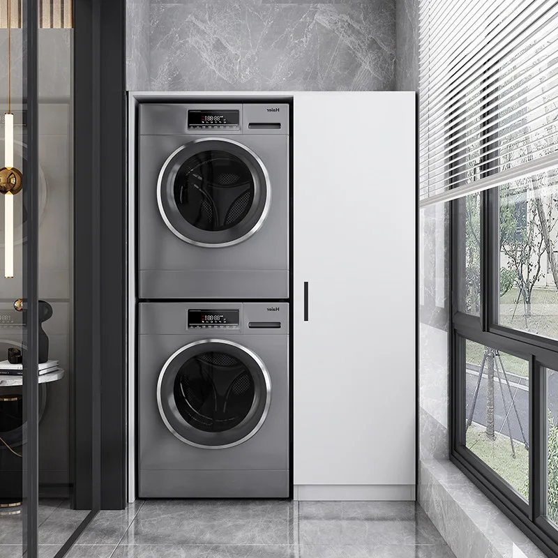 Integrated Balcony Significant Other Combined Cabinet Modern Simple Double-layer Machine Superimposed Dryer Drum Washing Machine