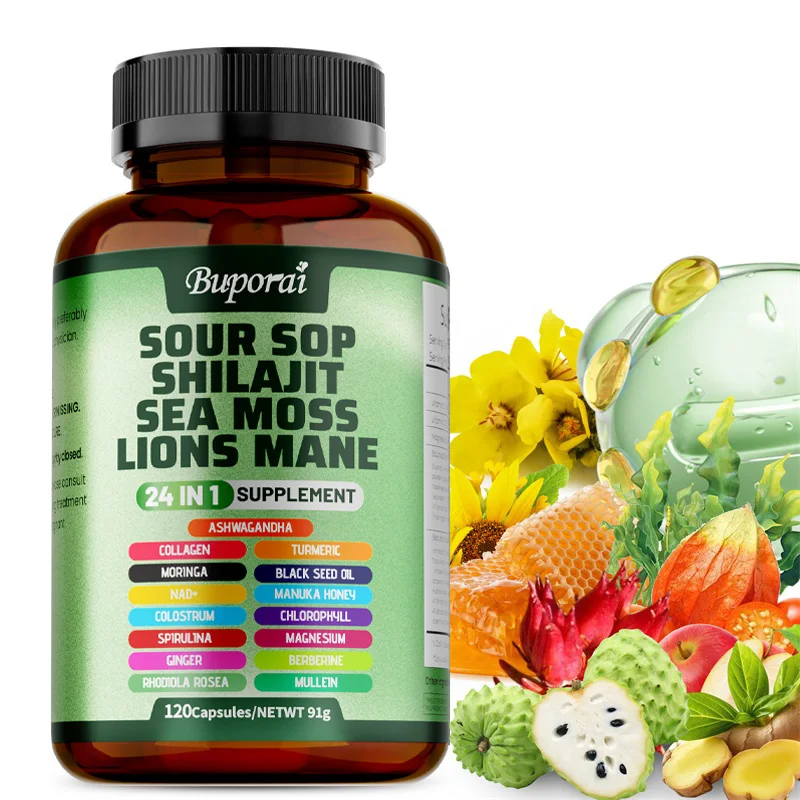 24-In-1 Soursop Supplement - Antioxidants, Improves Skin Health, Antioxidant, Promotes Digestion, Intestinal Detoxification