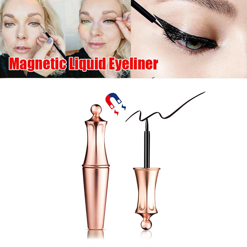 Magnetic Eyelashes Eyeliner Tweezer Set Natural False Lash Repeated Use 3D Mink Eyelashes Waterproof Liquid Eyeliner Makeup Tool