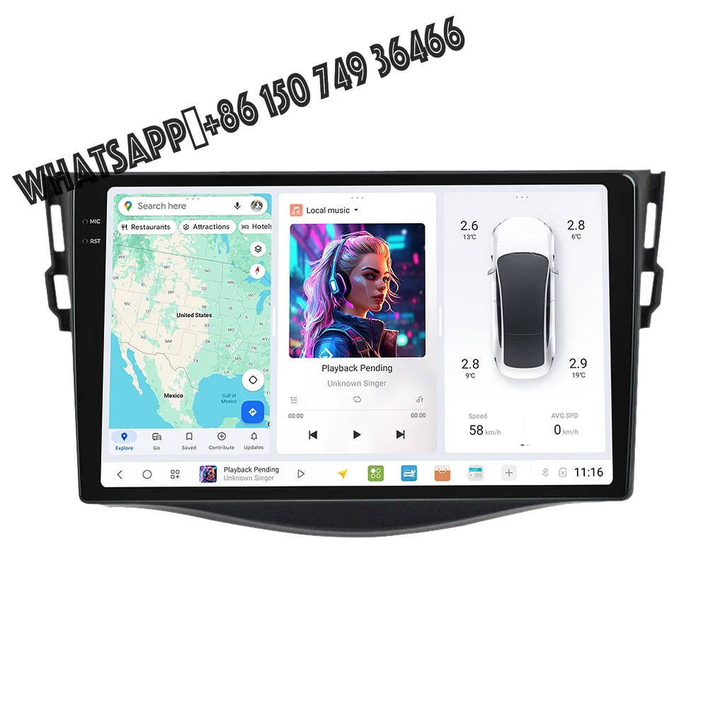 New For MEKEDE 2k Screen 12+512GB Car-play DUDUAUTO 7870 Gps Navigation Android Auto BT5.0 4G WiFi for Toyota RAV4 2005-2013