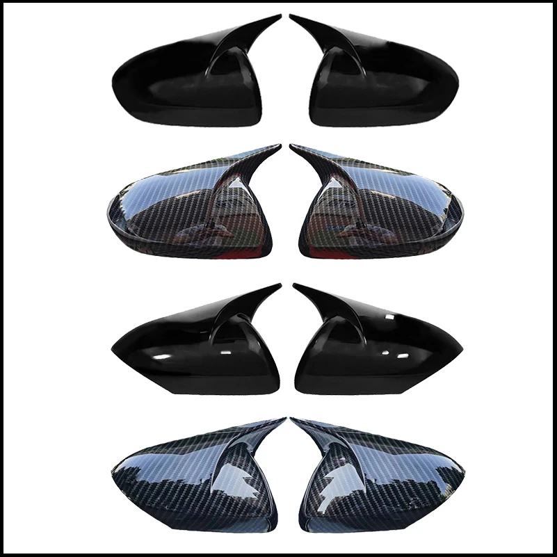 

For Mazda 3 2009-2012 Rearview Mirror Cover Caps Trim With Horn Decorate Auto Parts Accessories