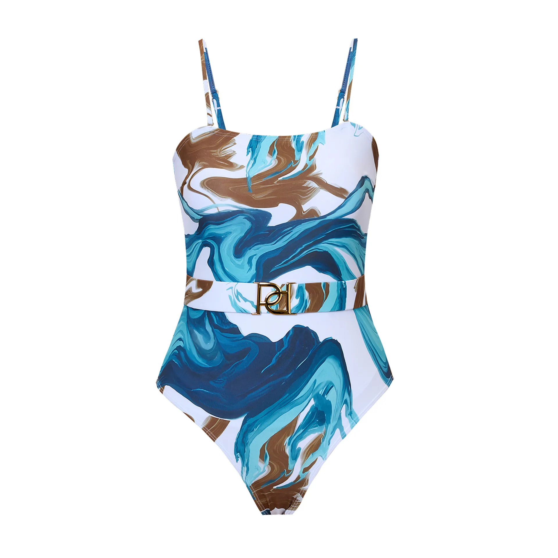 Sexy 2025 Bikinis Women Solid Swimsuit Blue Print Swimwear Bathing Suit Beachwear With Skirt Bikini Set Dress Biquini female