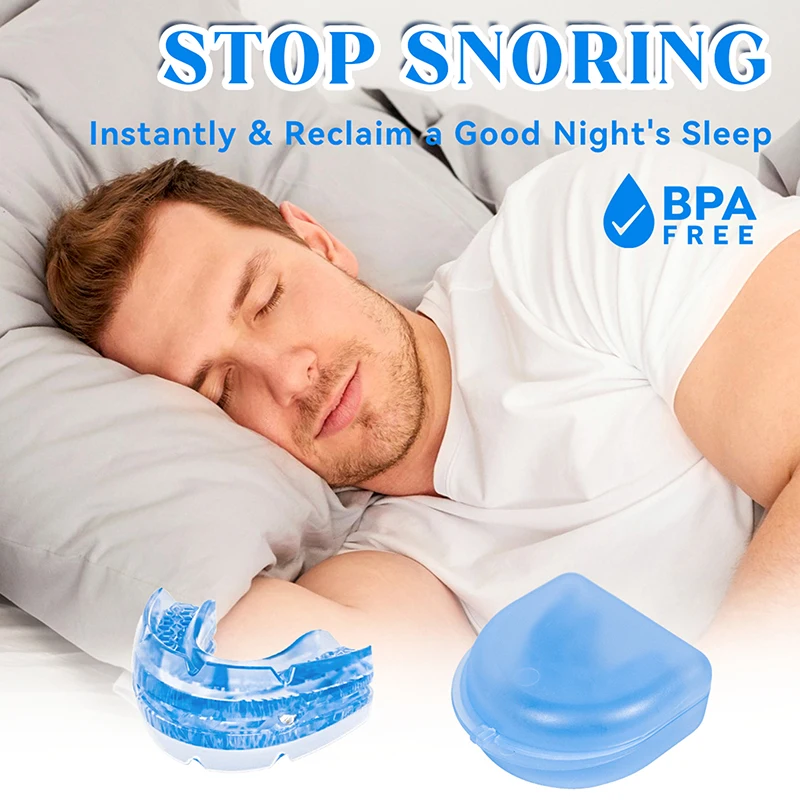 New High Quality Adjustable Anti Snoring Kit Grinding Mouthpiece Anti Snore Mouth Guard Custom Molding