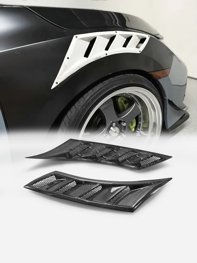 

Car-styling For Honda Civic Type R FK8 FK7 EPA Style Carbon Fiber Glass Front Fender Vent Trim For FK7 FK8 FRP Air Intake Duct