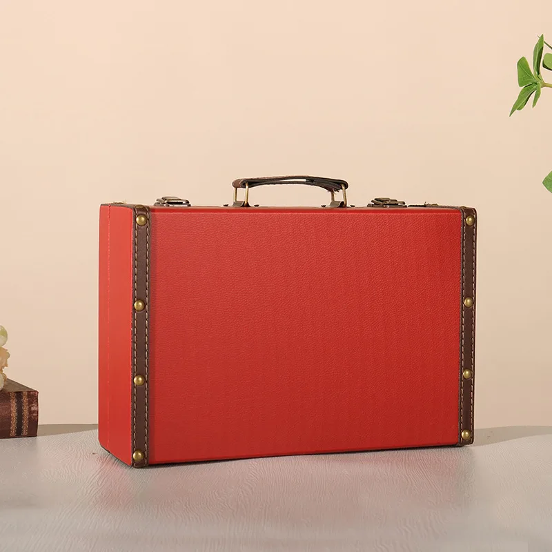 2024 New Retro portable password box 13 inch storage box mini suitcase boarding case suitcase