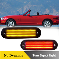 2Pcs For Mazda Miata MX-5 1990-2005 LED Dual Rows Front Rear Bumper Side Marker Turn Signal Lgihts Car Stoplight Brake Lamps