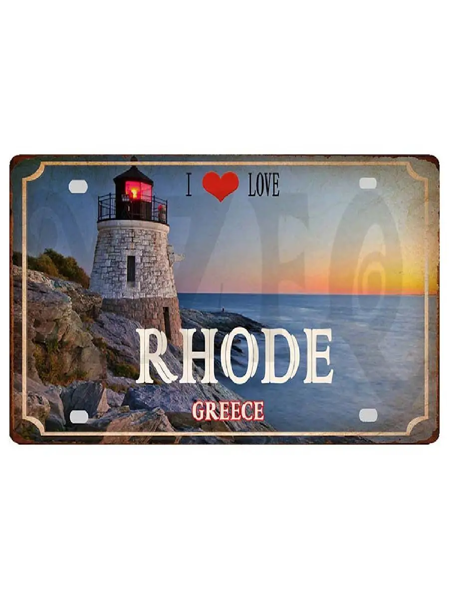 لافتة قصدير معدنية للجزيرة اليونانية ، تذكار للسفر ، ديكور حائط ، فن للمنزل أو المتجر ، العاصمة ، زاكينثوس ، جزيرة البحر الأبيض المتوسط المعلقة ، صنع بنفسه ، شيك رث ، العاصمة