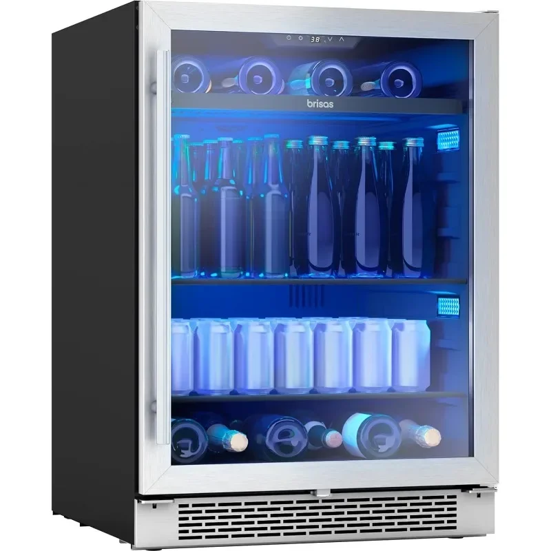 

Wine Fridge Single Zone Under Counter Countertop Beverage and Wine Cooler Cellars Cabinet Wine Bar Drink Refrigerator