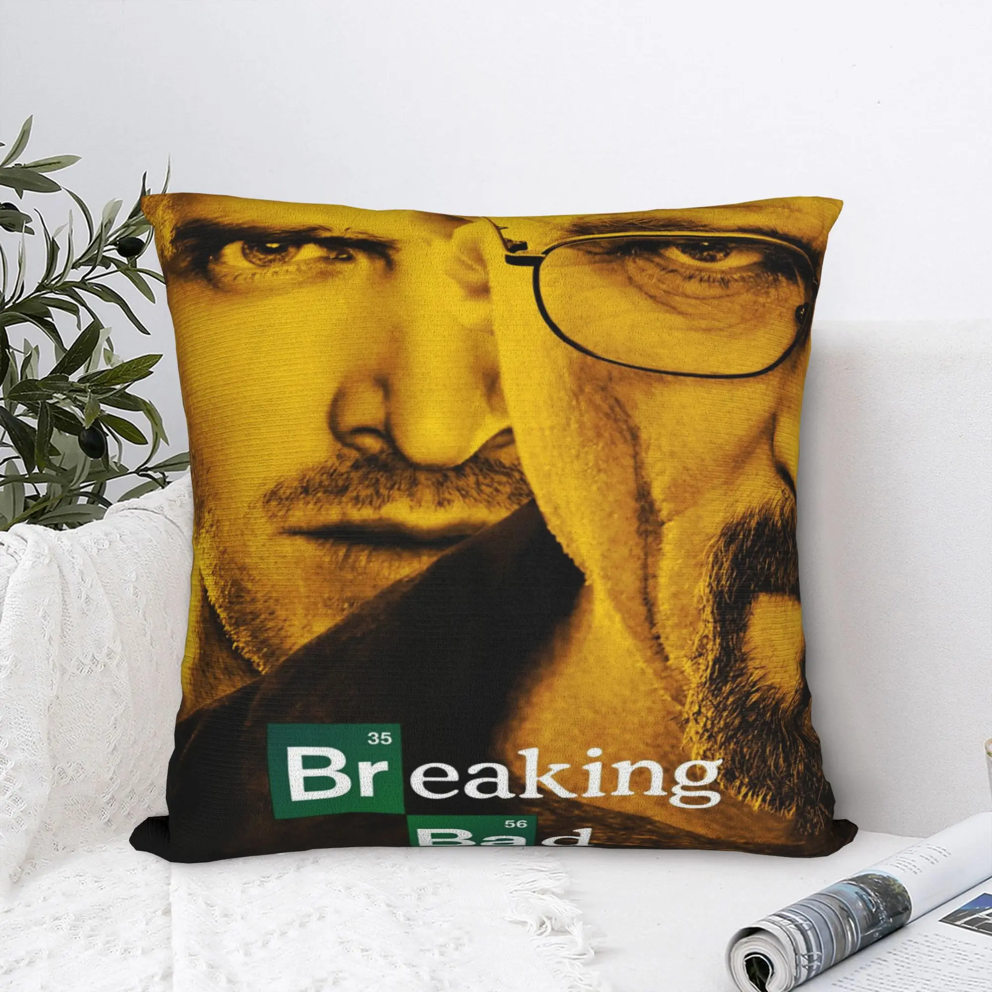 Breaking Bad Chemical Crime Square Pillowcases Sofa Walter White Jesse Pinkman Cushion Cover Decorative Throw Pillow Case 40*40