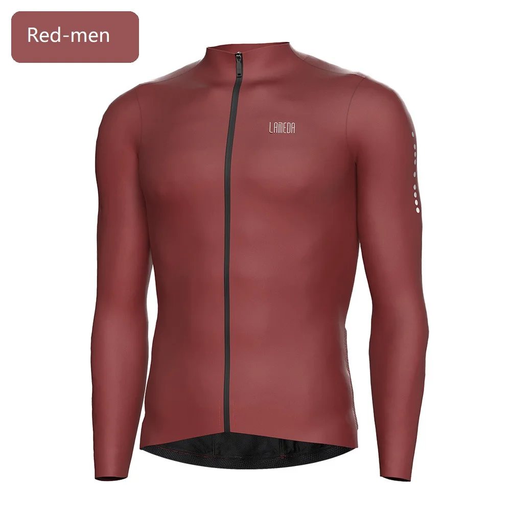 Lameda Cycling Jerseys Winter High-quality Men Winter Cycling Long Sleeve Breathable Bicycle Clothing Thermal Fleece Bike Clothe