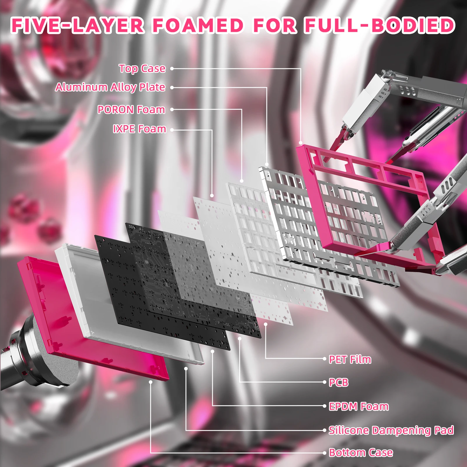 لوحة مفاتيح ألعاب سلكية 75% من ATTACK SHARK R82 HE، مفتاح مغناطيسي، معدل حمل 8000 هرتز، فائقة الدقة 0.005 مم RT Tech، RGB Backli