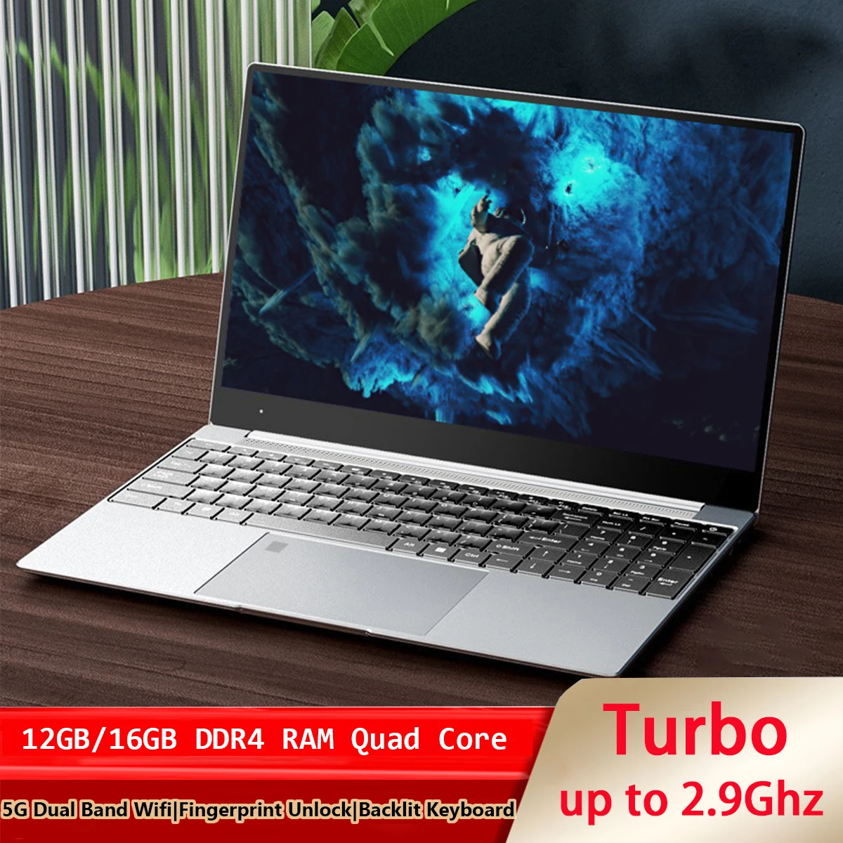 

15.6 Inch Notebook 16G RAM 1TB SSD 5G WiFi Fingerprint Unlock Backlit Full Size Keyboard N5095 Laptop 4 Cores 4 Threads Computer