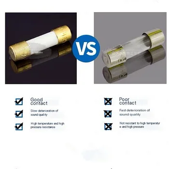 1 adet orijinal alaşım sigorta çözme amplifikatör yükseltme altın kaplama kap sese sigorta 5*20mm 1A-16A 100% yeni