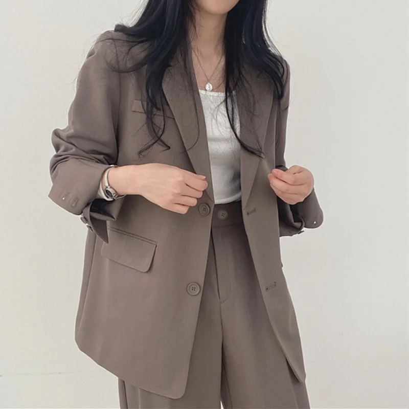 

Elegant Commuter Style Women's Jacket Spring Autumn Korean Design Versatile Fashionable Polyester Fabric Regular Thick...