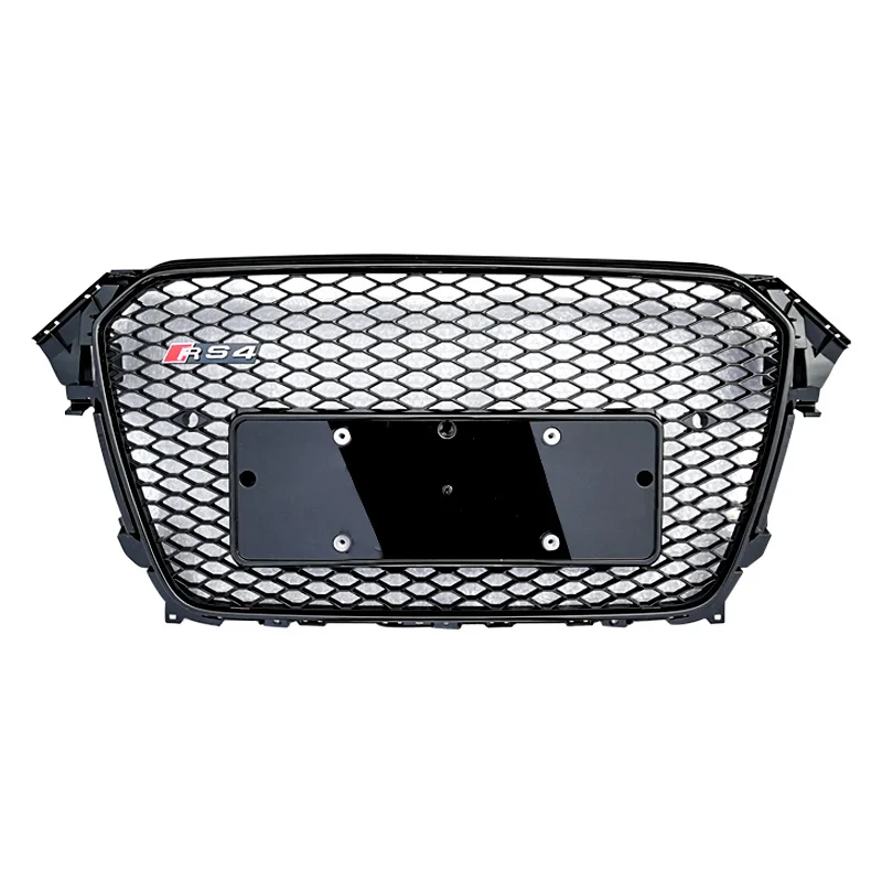 Front grill for Audi A4 B85 A4L material black RS4 radiator center honeycomb S4 grill 2013 2014 2015 2016