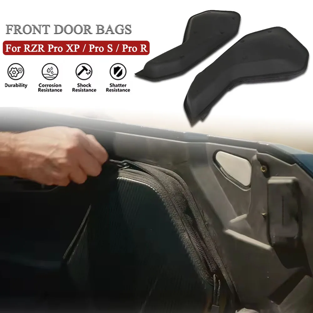 

2025 2026 UTV PRO XP Driver Side Front Door Storage Bags Black Accessories Kit Fits For Polaris RZR Pro XP 4 PRO S Pro R 4