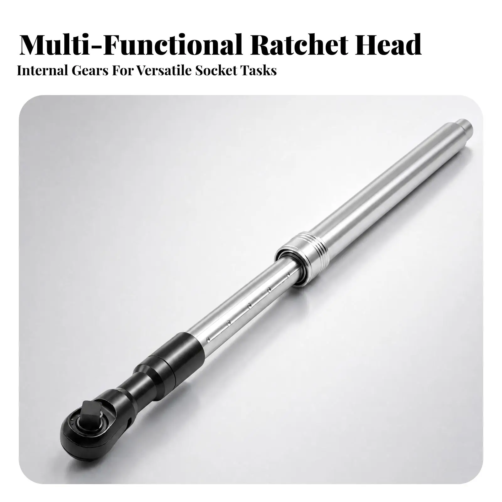 Professional Telescopic Ratchet Wrench 2060g Balanced Grip Reversible Head 1/2 Inch Drive Adjustable Workshop Hand Tool for