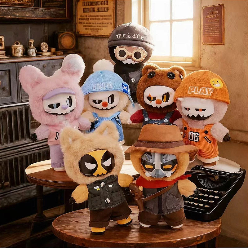 

MR.BONE The Plush Special Forces Team Series Blind Box Cute Mr.Bone Plush Agents Cool Anime Figure Mystery Toy Collectible Gifts