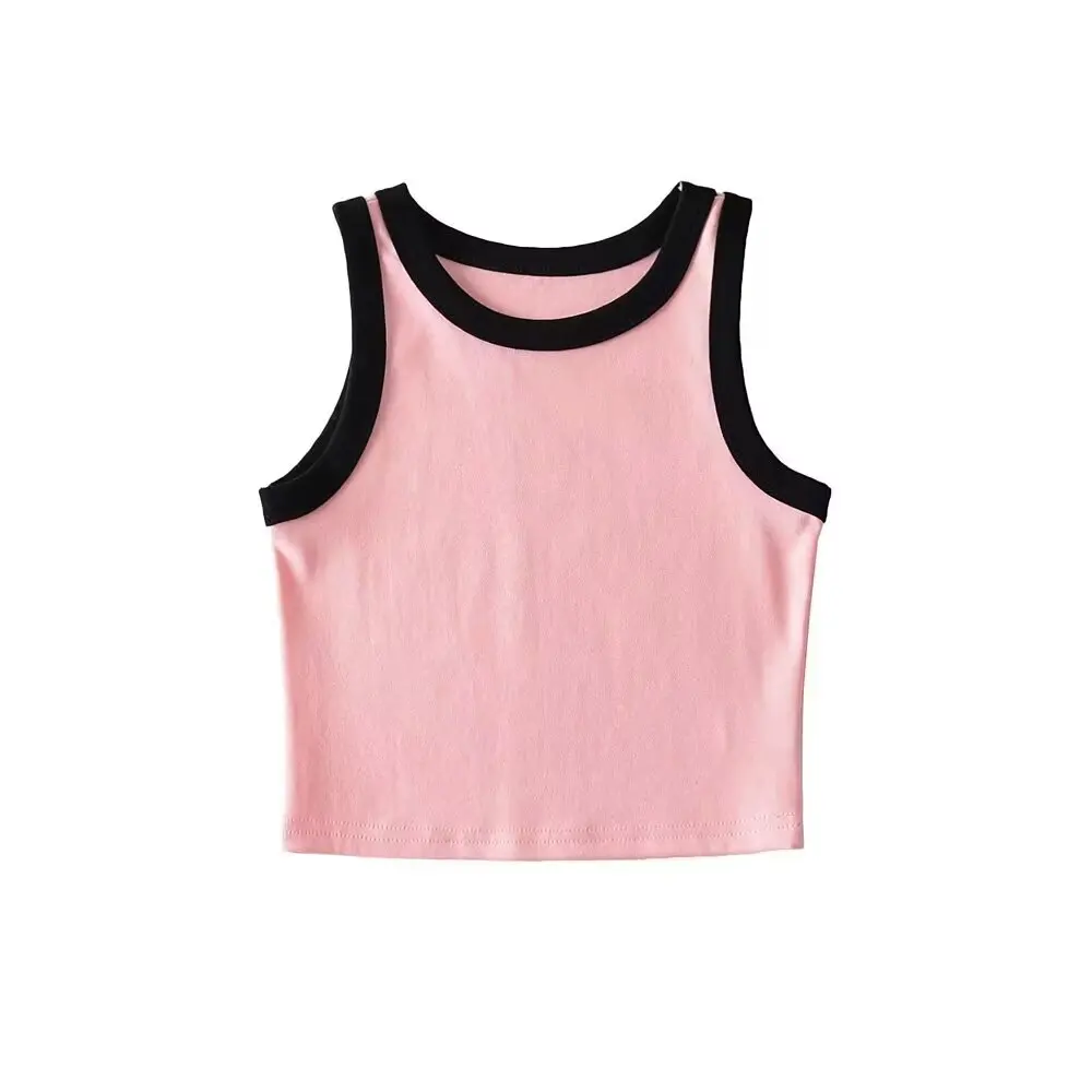 

American Sle Spicy Girl Color Blo Strap Vest Women's ort Slimming Summer Top Svel Base Layer Trendy Streetwear