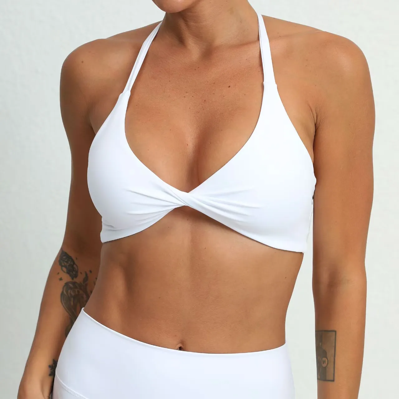 

2024 Women's Yoga Gym Tops High Triangle Waist Scrunch Butt Booty Fitness Running Sports Bra Sets Girl GYM