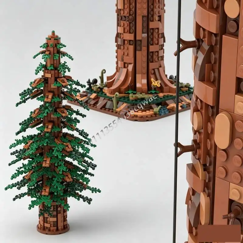 3129PCS Redwood Tree Sequoia MOC Creative Nature Building Blocks Custom Puzzle Botanical DIY Assembly Toy Display Popular Gifts