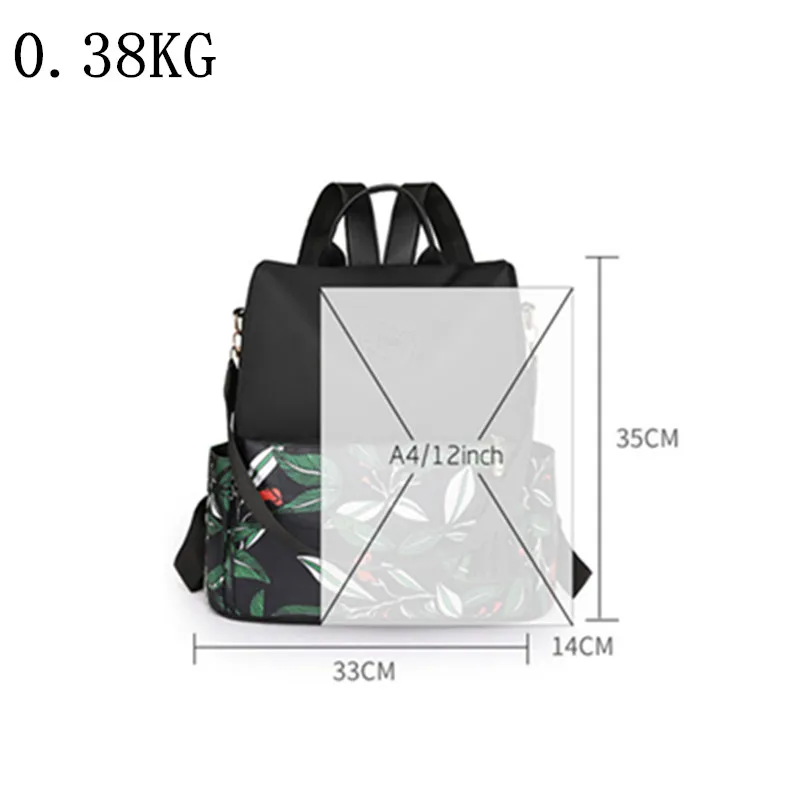 2024 New Large Capacity Simple Style Women Backpack Leisure Travel Anti-theft Backpack Waterproof Fabric Female Shoulder Bag