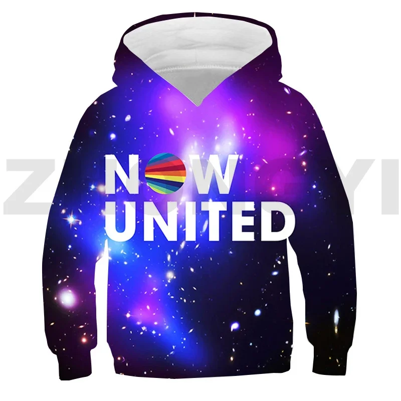 Now United 3D Hoodie Popular UN Team Streetwear Men Plus Size Kid Lounge Wear Now United - Better Album Boys Girls Anime Hoodies