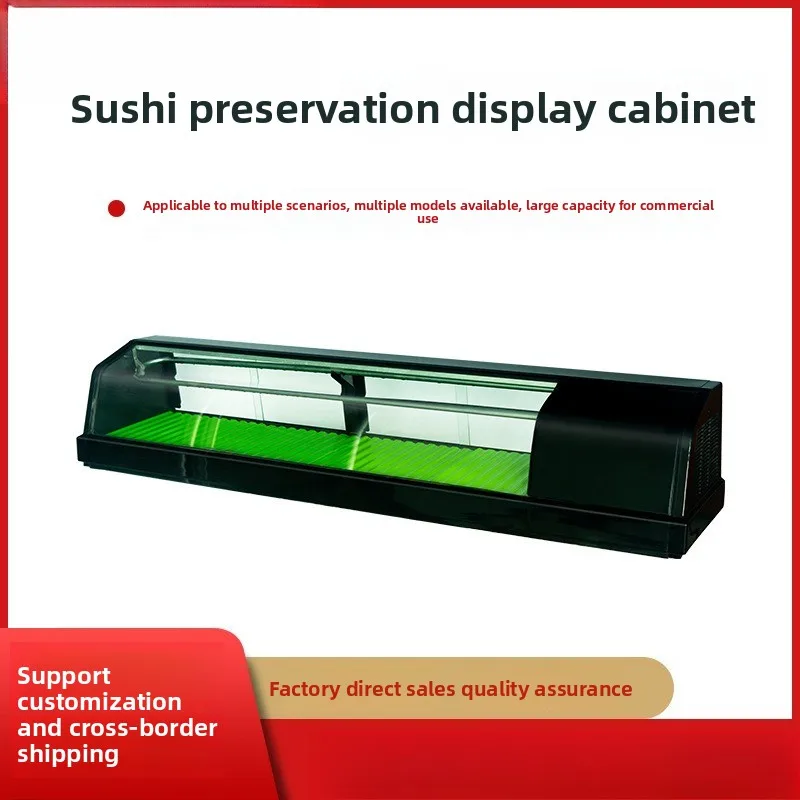 Sushi cabinet, commercial sushi crisper, single-layer sushi display cabinet