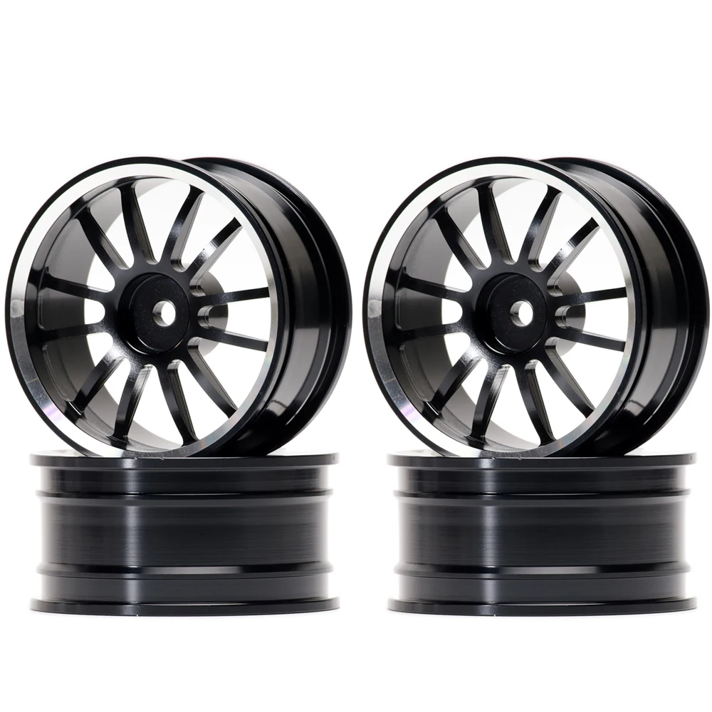 NEW ENRON Aluminum Alloy 12 Spokes Wheels Rims Hub 4Pcs for RC On-Road Drift Car 1/10 Traxxas HSP HPI Tamiya Kyosho RedCat SAKUR