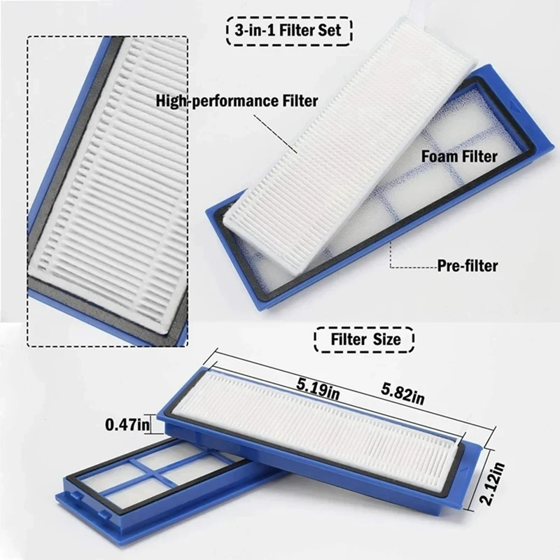 Eufy Robovac L70 하이브리드 로봇 진공 청소기 메인 롤러 사이드 브러시 걸레 천 헝겊, 헤파 필터 액세서리 키트