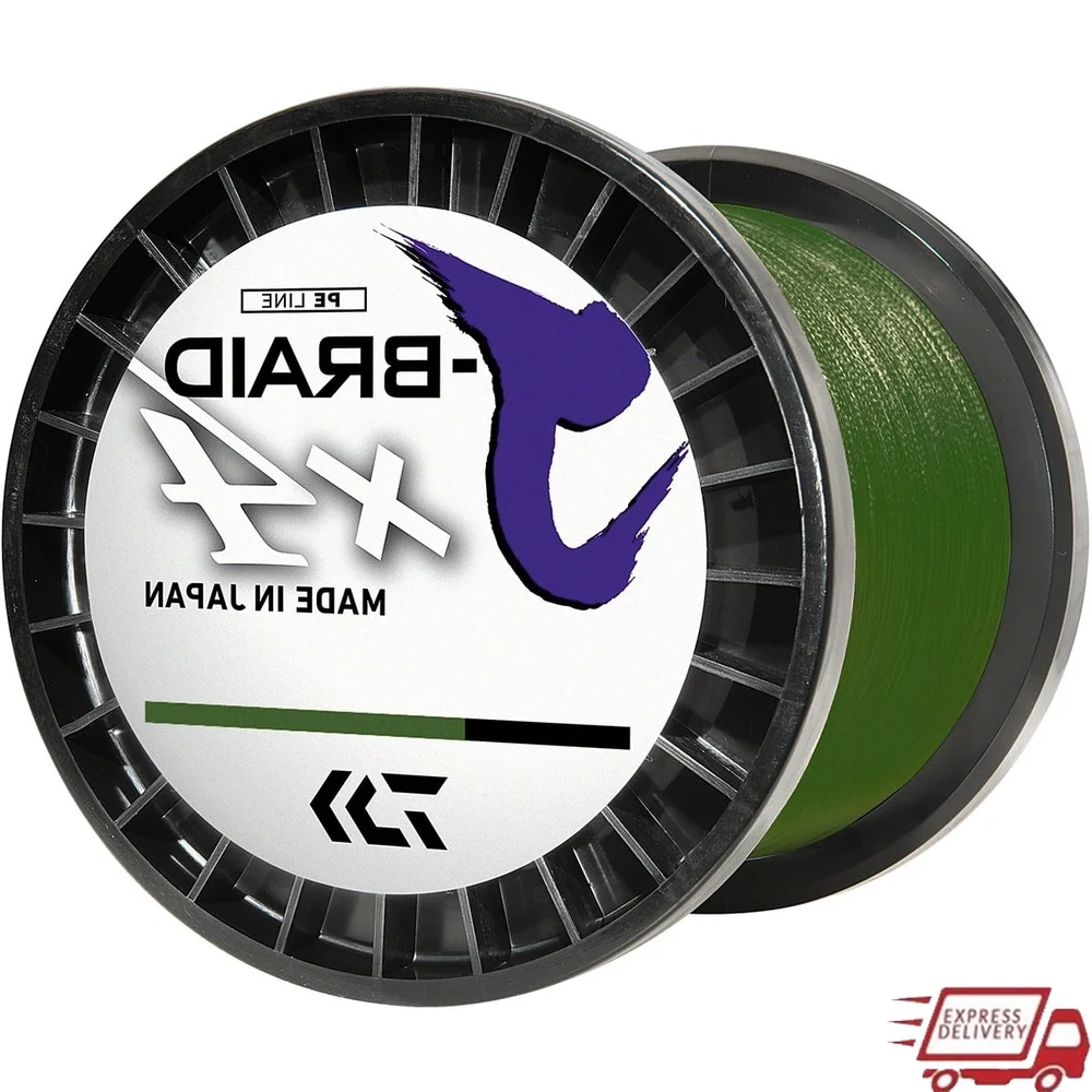 

150Y J-Braid X4 Braided Fishing Line 65lb Test Extra Abrasion Resistance Dyneema Material 4 Carrier Dark Green For Knot Tying