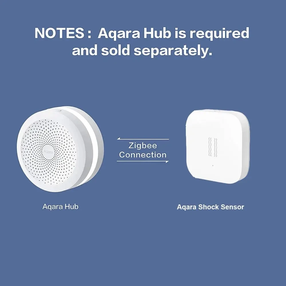 Aqara-Sensor de Vibração Zigbee, Detecção de Vibração Inteligente, Monitor de Alarme, Giroscópio Embutido, Xiaomi Mi Home APP