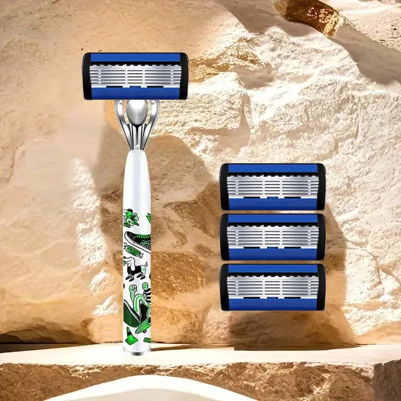 شفرات حلاقة رجالية عالية الجودة ذات شفرات حادة ومقابض مضادة للانزلاق هي أساسيات حلاقة لا غنى عنها للرجال #3