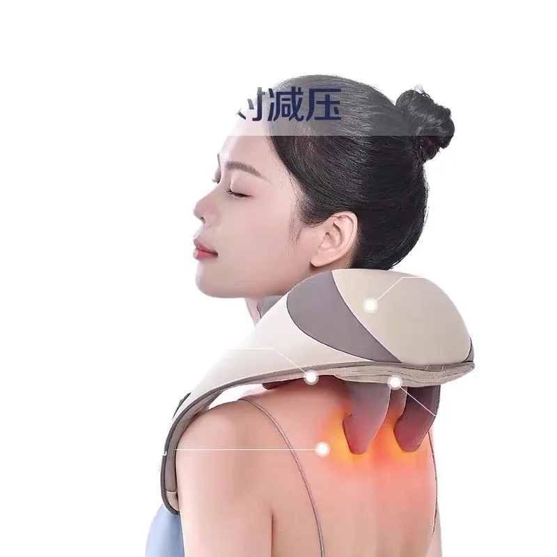 

Voice broadcast Cervical massager Back Waist Shoulder Spine kneading artifact Trapezius massager