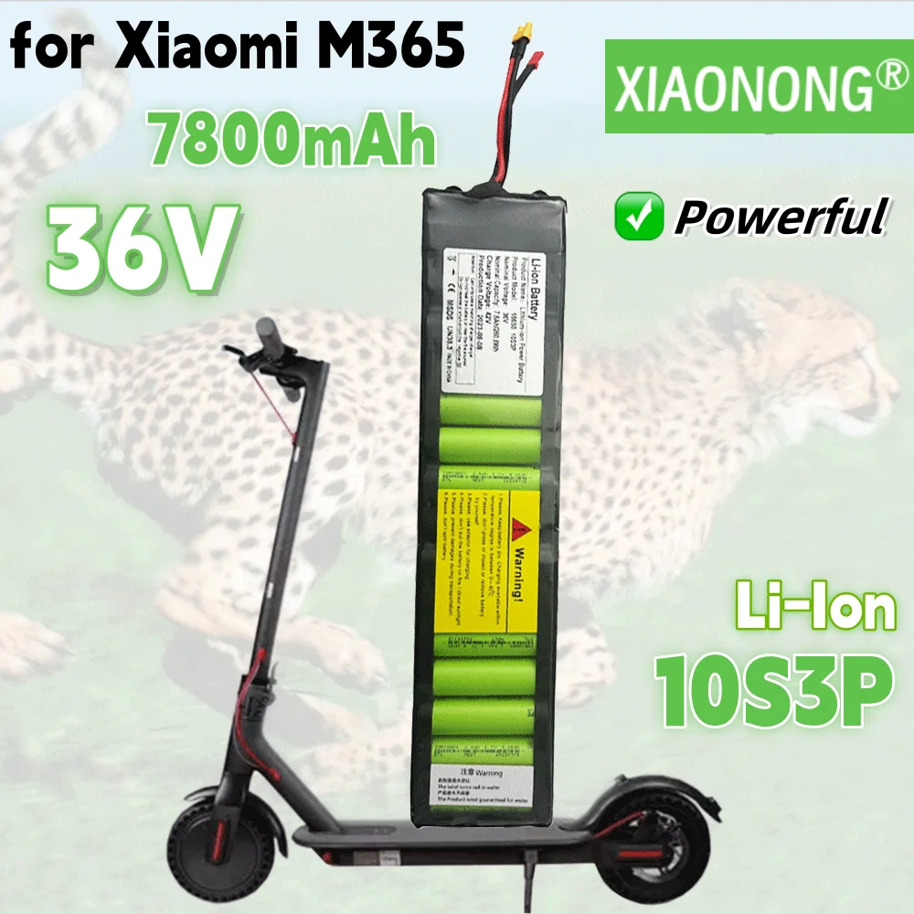 

For Xiaomi M365 Electric Scooter 36V 7800mAh Li-ion Battery Pack Built-in BMS Protection Long-Lasting Range Without communica