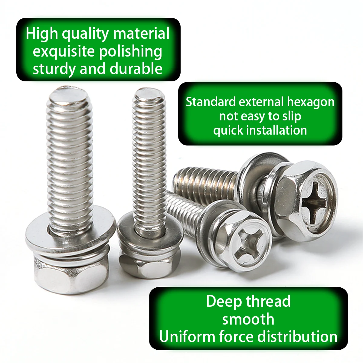 200Pcs Concave Hexa…