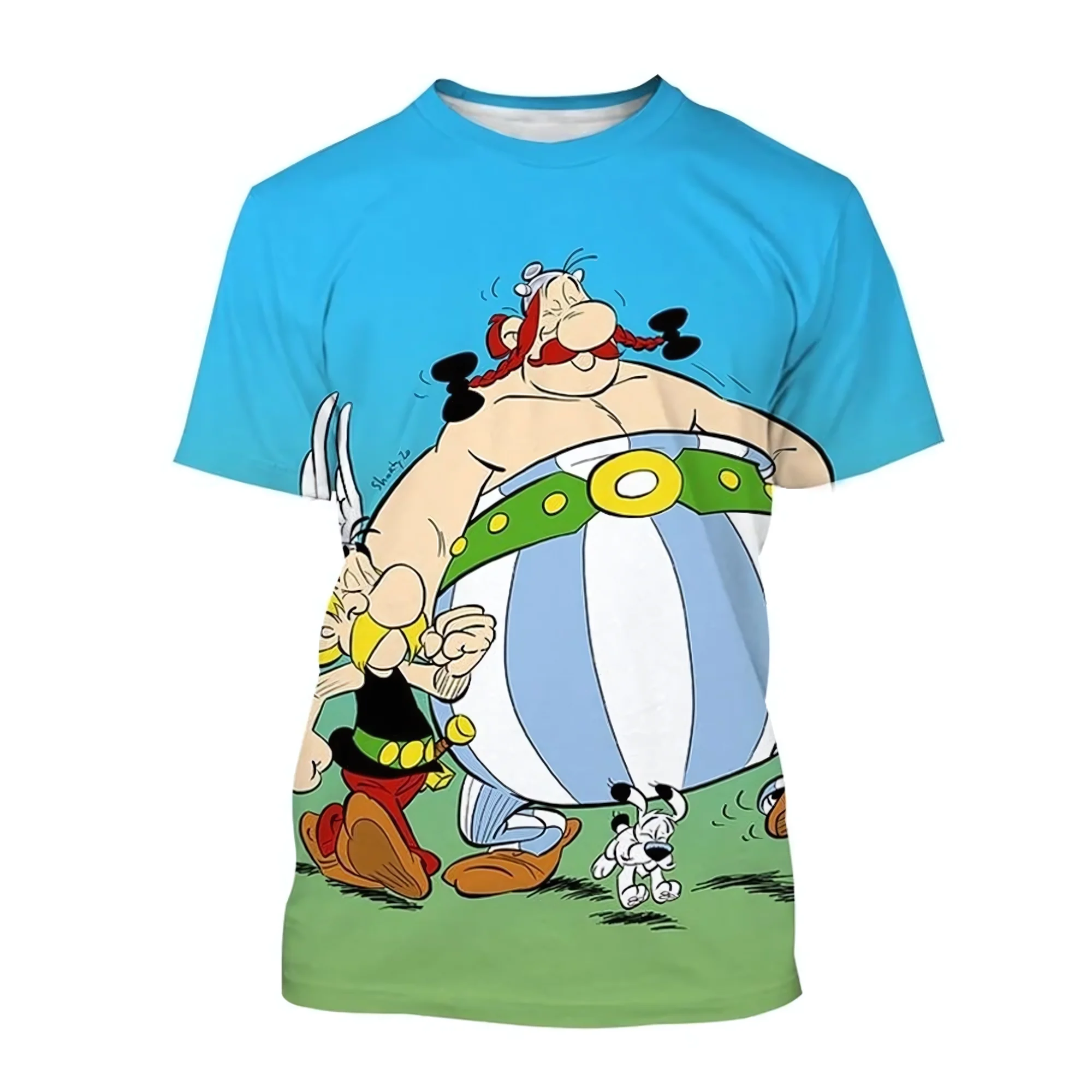 

Hot-selling new 3D printed T-shirt, cartoon T-shirt, casual and fashionable hip-hop round-neck short-sleeved top, polyester