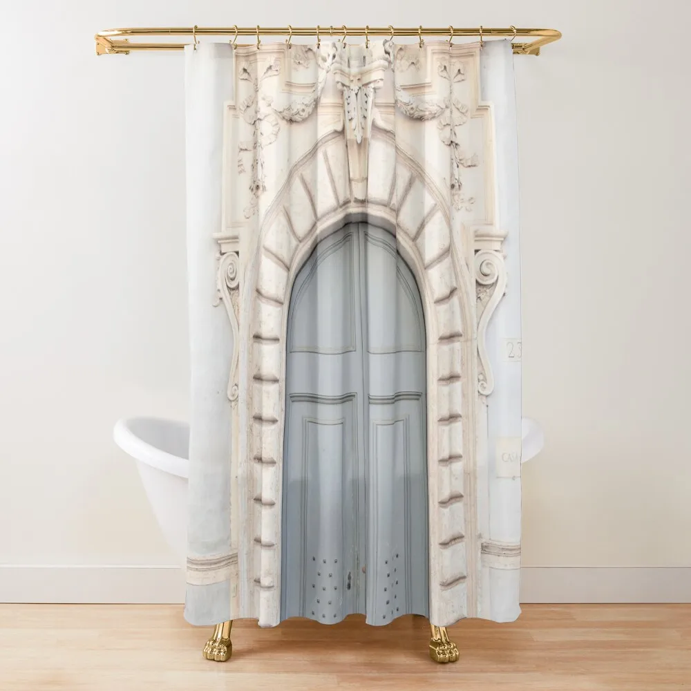 

Soft Blue Door Trastevere Rome #1 #pastel #wall #art Shower Curtain For Bathrooms With Beautiful Designs Anime Bathroom Curtain