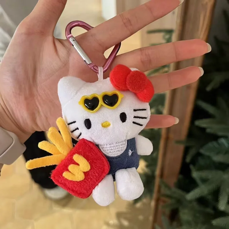 

Sanrio Kawaii Hello Kitty аниме периферийная подвеска кукла милые модные солнцезащитные очки KT брелок с котом для девочек рюкзак аксессуары подарки