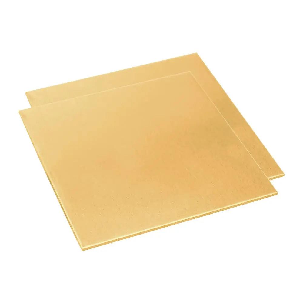 

H62 Brass Sheet 12 Gauge 0.079" x 3.9" x 3.9" for Models Crafts Repairs Electrical 2Pcs