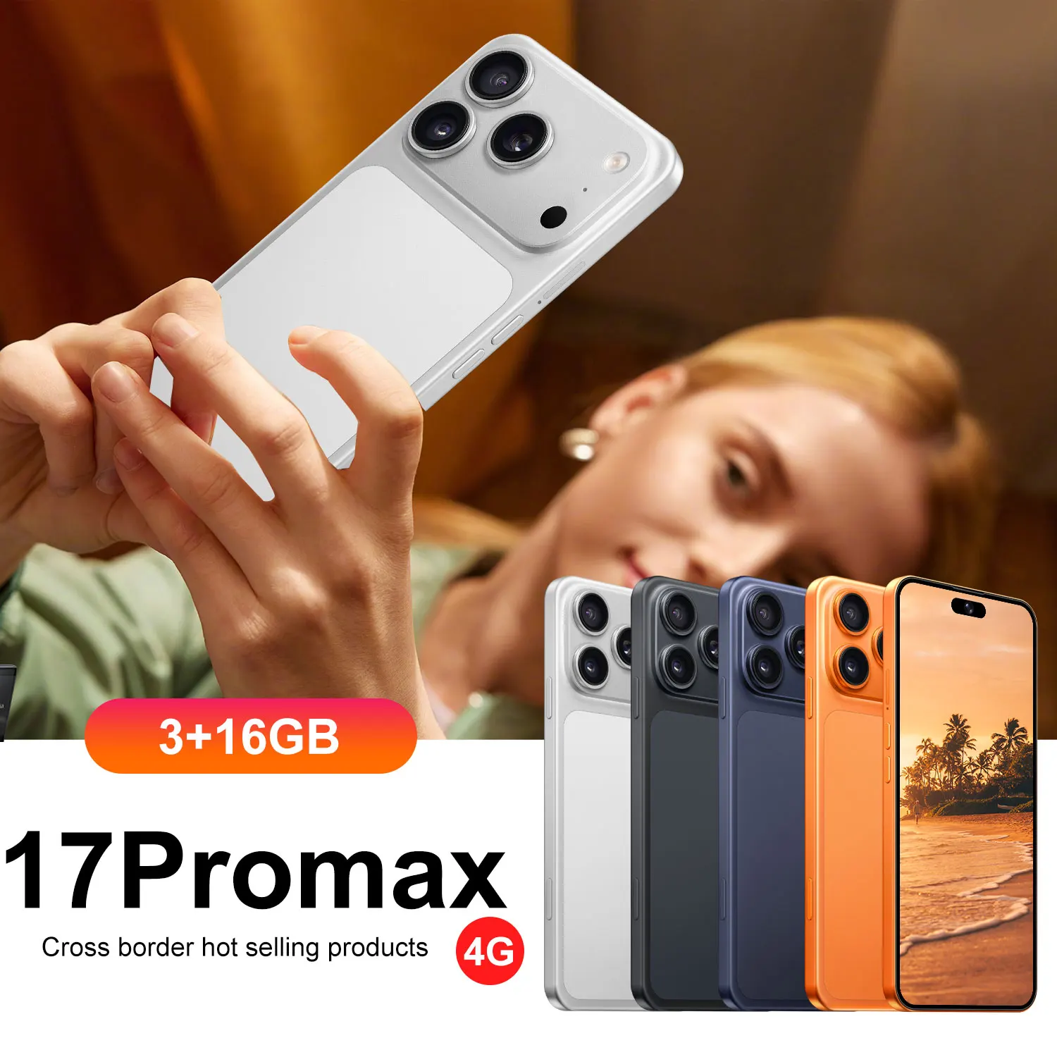 IVMI 17Pro Max Smartphones Android 10.0 Dual SIM 6.7''Display 3GB RAM 16GB ROM WIFI Bluetooth Play Store 4G Small Mobile Phone