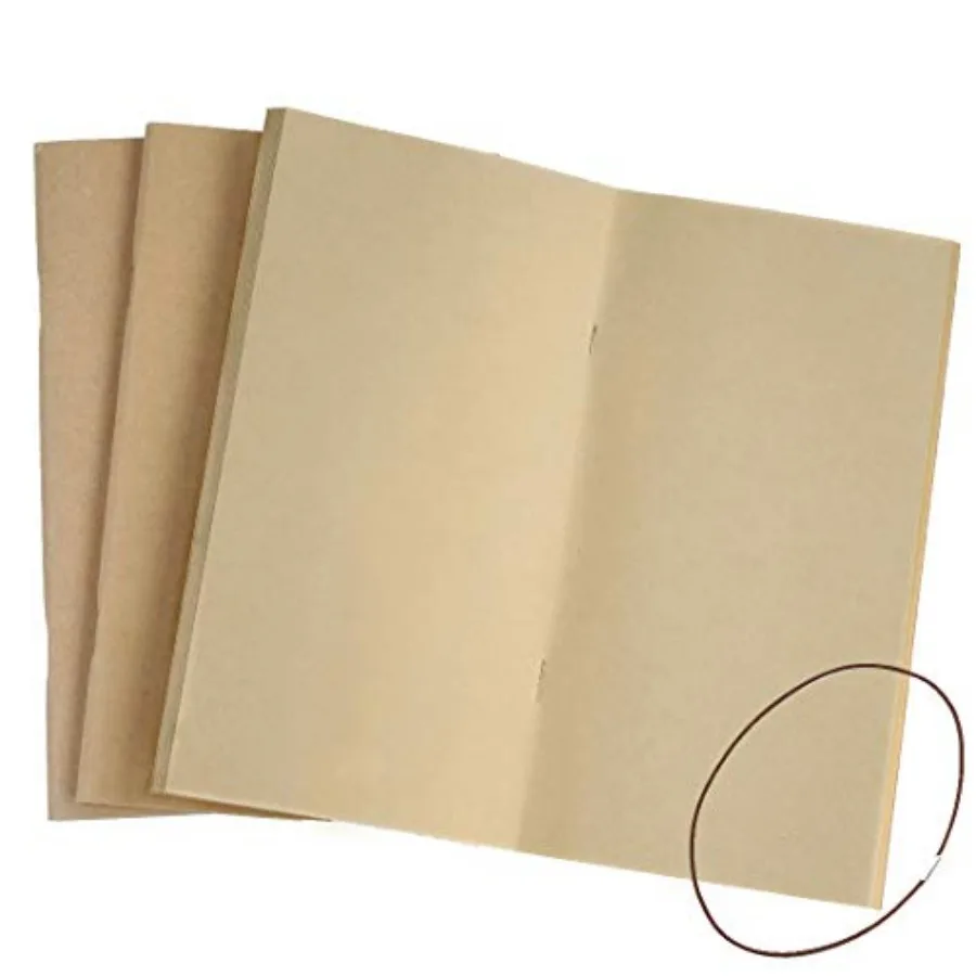 Travelers' Notebook Refills Insert, Set of 3 Size: Standard, 100gsm Paper