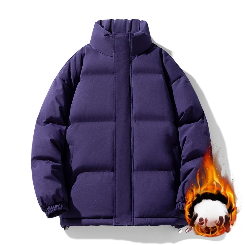 كبيرة الحجم الخبز الستر الشتاء زوجين الوقوف طوق في الهواء الطلق معطف مبطّن بالقطن الرجال النساء سميكة الدافئة بلون المعاطف العصرية #1