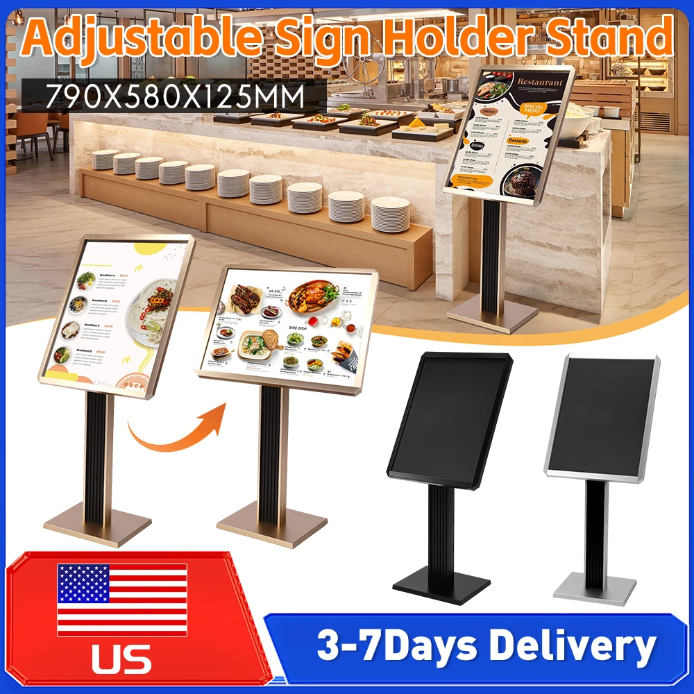 Soporte de Pedestal para Carteles, Soporte de Suelo para Señalización, Letrero de Madera de 20x27/24x31.5 Pulgadas para Centro Comercial, Escuela, Boda, Fiesta de Cumpleaños, Mesa ﻿