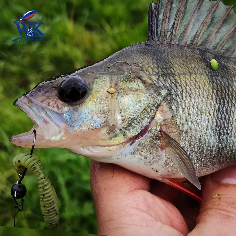 Umpan pancing lembut Spiker, 20 buah/pk Spiker umpan cacing air tawar untuk memancing ikan Bass pegangan dengan cahaya UV Acton warna-warni TPR umpan lembut tembakan jatuh