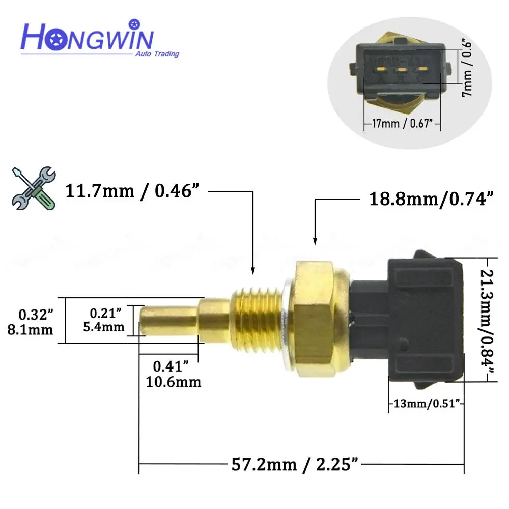 냉각수 수온 센서, DF DFM Dongfeng DFSK Junfeng CV03 K61 미니 밴 4A13 4A15 에 적합, 체리 F01R064901