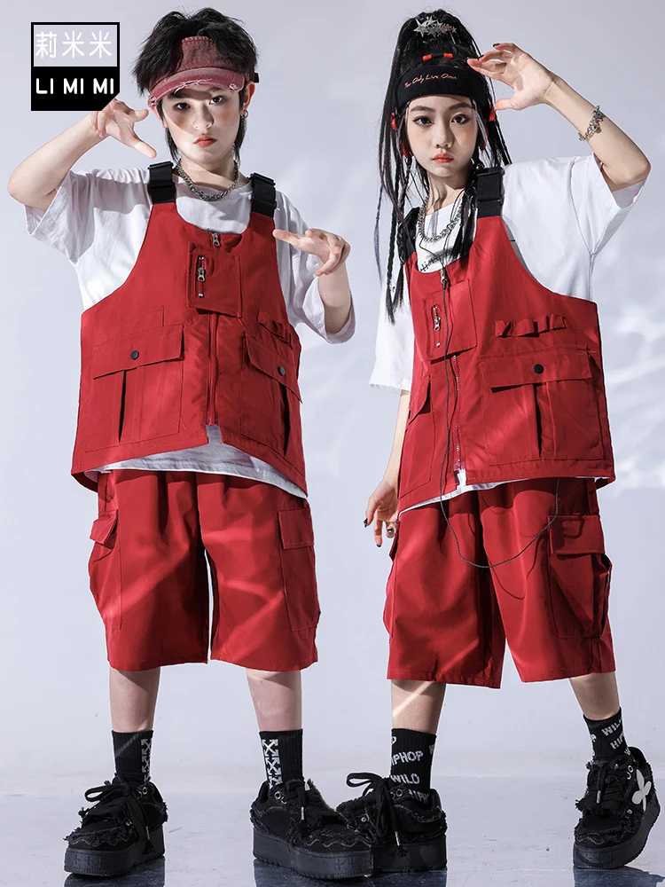 Bambini Jazz Street Dance abbigliamento Teen Hip Hop Kpop Stage Wear Oversize Fashion Show Runways Costume Drum Performance Outfit MY542